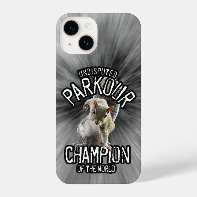 Funda Para iPhone Parkour Squirrel - divertido freerunning (Reverso )