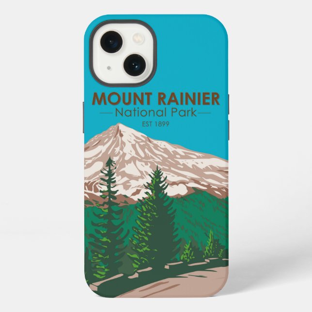 Funda Para iPhone Parque nacional Mount Rainier (Reverso )