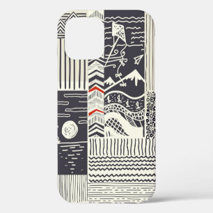 Funda Para iPhone 12 Parte de madera con pintura verde pelada, textura 