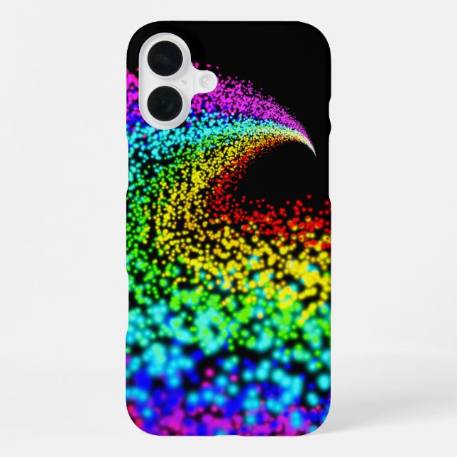 Funda Para iPhone Partículas coloreadas (Reverso )