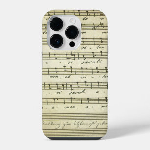 Funda Para iPhone 14 Pro Partitura vintage, partitura musical antigua 1810