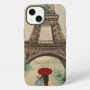 Paseantes románticos en la Torre Eiffel