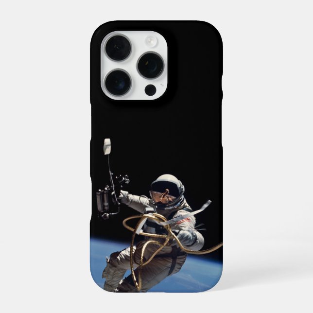 Funda Para iPhone Paseo Espacial de Astronauta (Reverso)