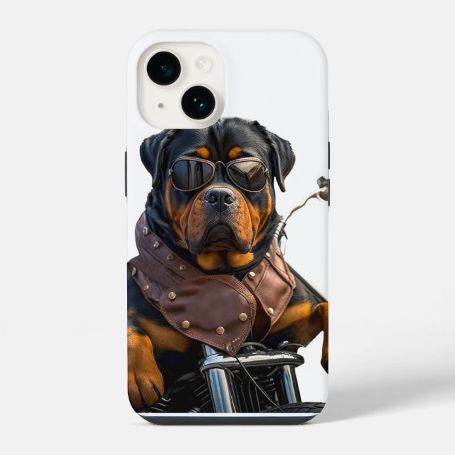 Funda Para iPhone Paseos de Rottweiler (Reverso )