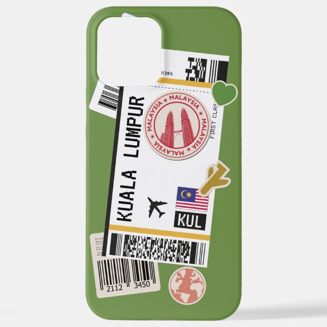 FUNDA PARA iPhone PASO DE BOARDING KUALA LUMPUR MALAYSIA (Reverso )