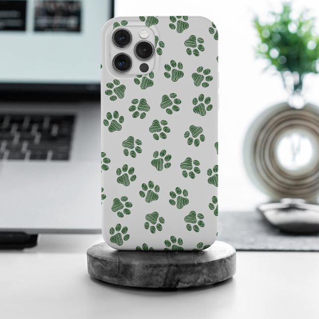Funda Para iPhone Pasta de perro, garras de perro, patas verdes (Subido por el creador)