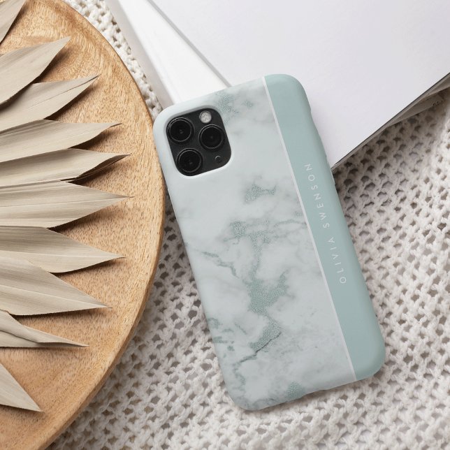 Funda Para iPhone Pastel Aqua Marble Sutil Personalizado (Subido por el creador)