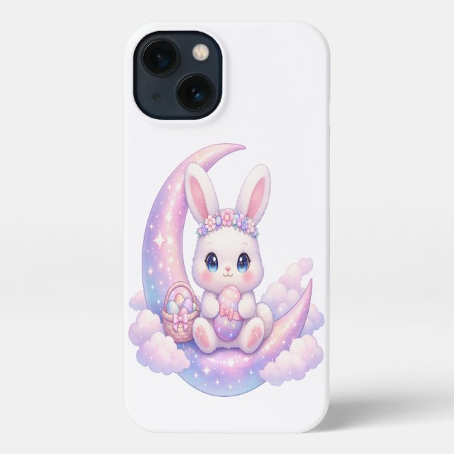 Funda Para iPhone Pastel Bunny Moon iPhone Case (Reverso )