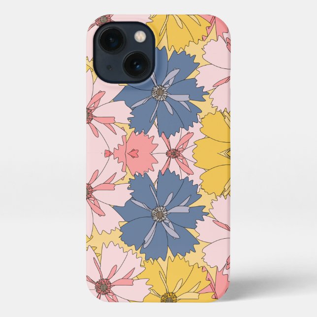Funda Para iPhone Pastel Floral Pattern– Cute Aesthetic Flower  (Reverso )