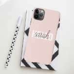 Funda Para iPhone 11Pro Max Pastel Pink Hello Y You Name Moderno<br><div class="desc">Pastel Pink Hello Y You Name Moderno</div>