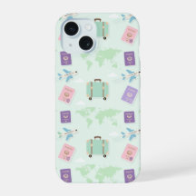 Funda para iPhone Pastel Travel Accessories Doodle