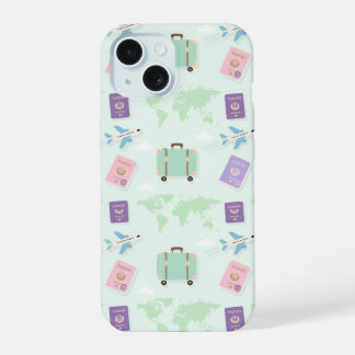 Funda para iPhone Pastel Travel Accessories Doodle