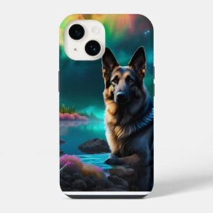 Funda Para iPhone 14 Pastor Alemán en un Mundo Extranjero