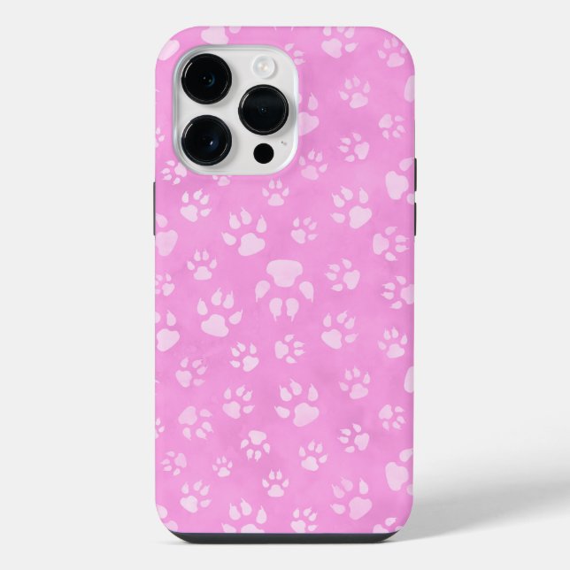 FUNDA PARA iPhone PATAS DE PERRO ROSA PASTEL (Reverso )