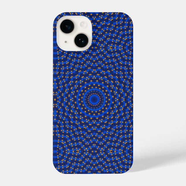 Funda Para iPhone Pato en caleidoscopio azul (Reverso )