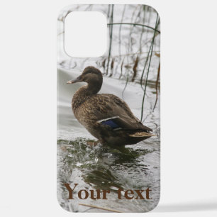Funda Para iPhone 12 Pro Max Pato gris en la oscuridad del lago