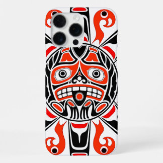 Funda Para iPhone 16 Pro Max Patrimonio cultural del arte tribal Haida sol Tlin
