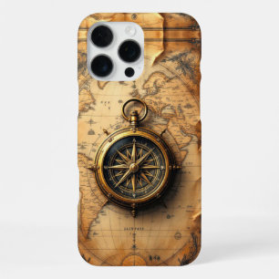 Funda Para iPhone 16 Pro Max Patrimonio de la Humanidad: la brújula del mapa mu