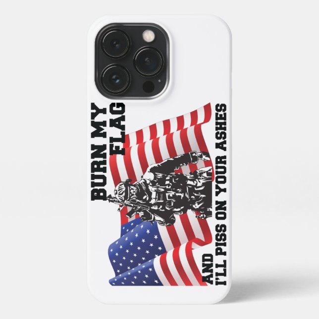 Funda Para iPhone Patriota americano (Reverso)