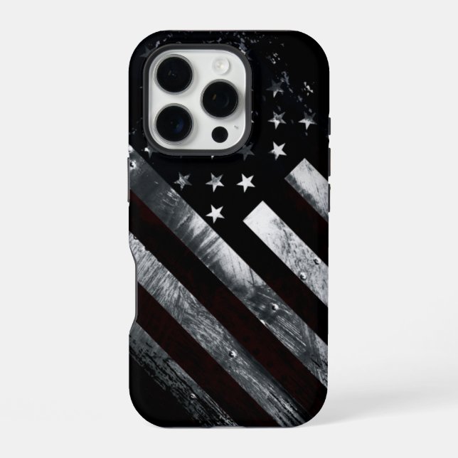 Funda Para iPhone Patriotic Industrial American Flag (Reverso )