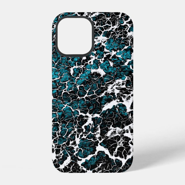 Funda Para iPhone Patrón abstracto azul (Reverso )