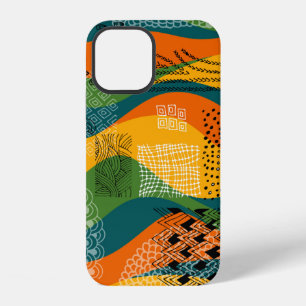 Funda Para iPhone 12 Patrón abstracto continuo de parches ondulantes de