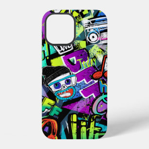Funda Para iPhone 12 Patrón abstracto de dibujos animados sin fisuras. 