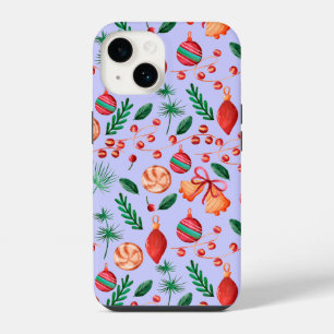 Funda Para iPhone 14 Patrón abstracto de Navidades de moda