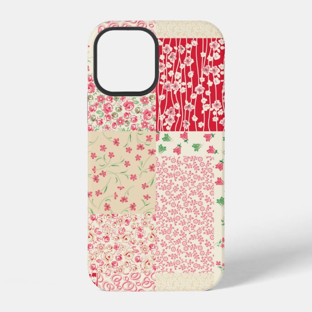 Funda Para iPhone patrón abstracto de patchwork continuo dibujado a  (Reverso )