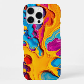 Funda Para iPhone 16 Pro Max Patrón abstracto de salpicaduras de pintura fluida