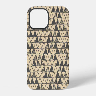 Funda Para iPhone 12 Patrón abstracto de triángulo vintage.