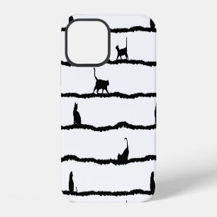 Funda Para iPhone 12 Patrón abstracto dibujado a mano con siluetas de g