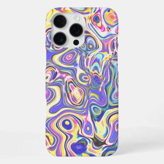 Funda Para iPhone Patrón Ametist Multicolor Amoeba (Reverso )