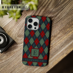 Patrón Argyle personalizable verde azulado oscuro