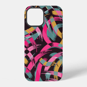 Funda Para iPhone 12 Patrón artístico continuo de pinceladas