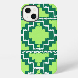 Patrón Azteca Ikat - Bosque y Verde Lima