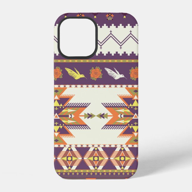 Funda Para iPhone Patrón azteca sin color (Reverso )