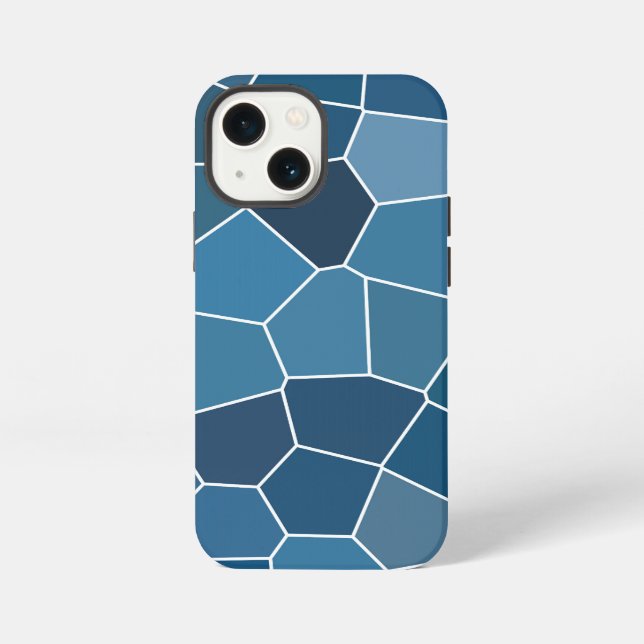 Funda Para iPhone Patrón azul elegante de moda (Reverso )