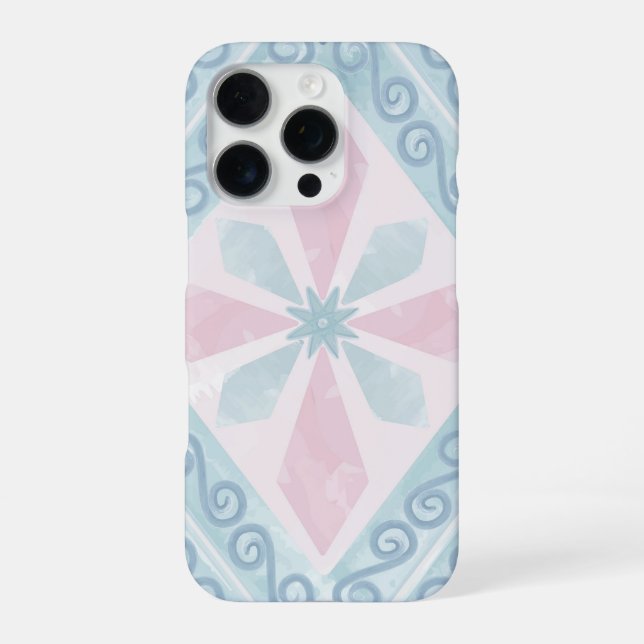 Funda Para iPhone patrón azul en forma de diamante (Reverso)