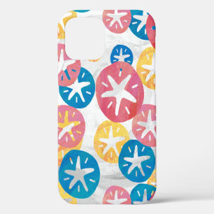 Funda Para iPhone 12 Patrón azul rojo amarillo del dólar de arena