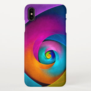 Funda Para iPhone XS Max Patrón azul rosado del arte del resumen floral mod