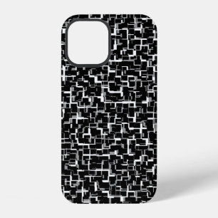 Funda Para iPhone 12 Patrón blanco negro de vídeo digital