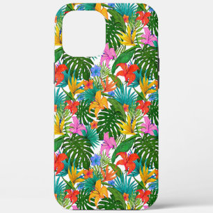 FUNDA PARA iPhone 12 PRO MAX PATRÓN BOTÁNICO FLORAL TROPICAL