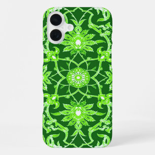 Funda Para iPhone 16 Plus Patrón chino de Art Nouveau - verde esmeralda