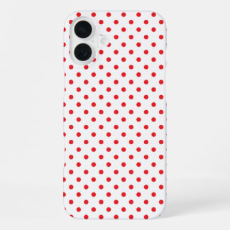Funda Para iPhone 16 Plus Patrón clásico de lunares rojos diminutos