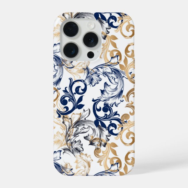 Funda Para iPhone Patrón Clásico Retro de Estilo Barroco (Reverso )