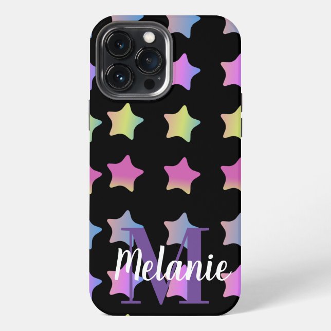 Funda Para iPhone Patrón Colorido de Estrellas con Gradiente (Reverso )