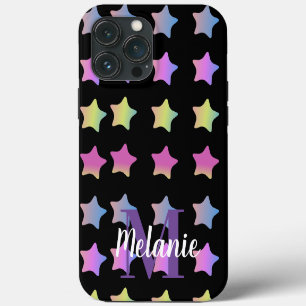 Funda Para iPhone 13 Pro Max Patrón Colorido de Estrellas con Gradiente