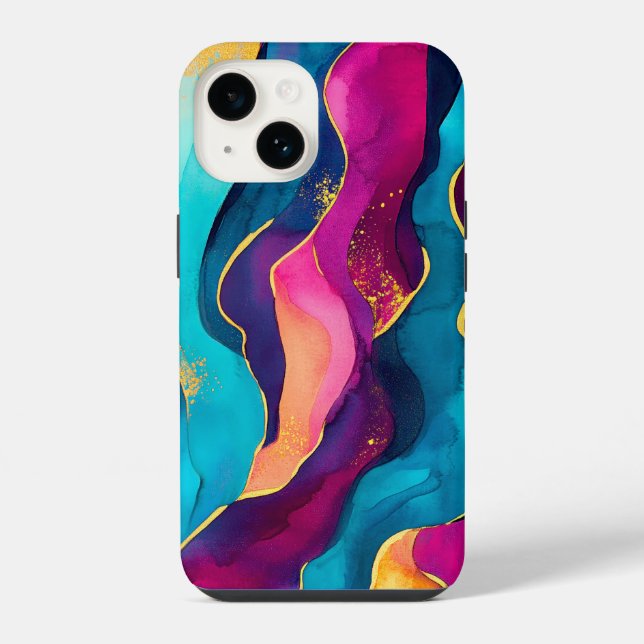 Funda Para iPhone Patrón con láminas de oro (Reverso )
