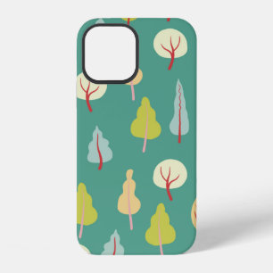Funda Para iPhone 12 Patrón continuo con árboles. árboles de otoño colo